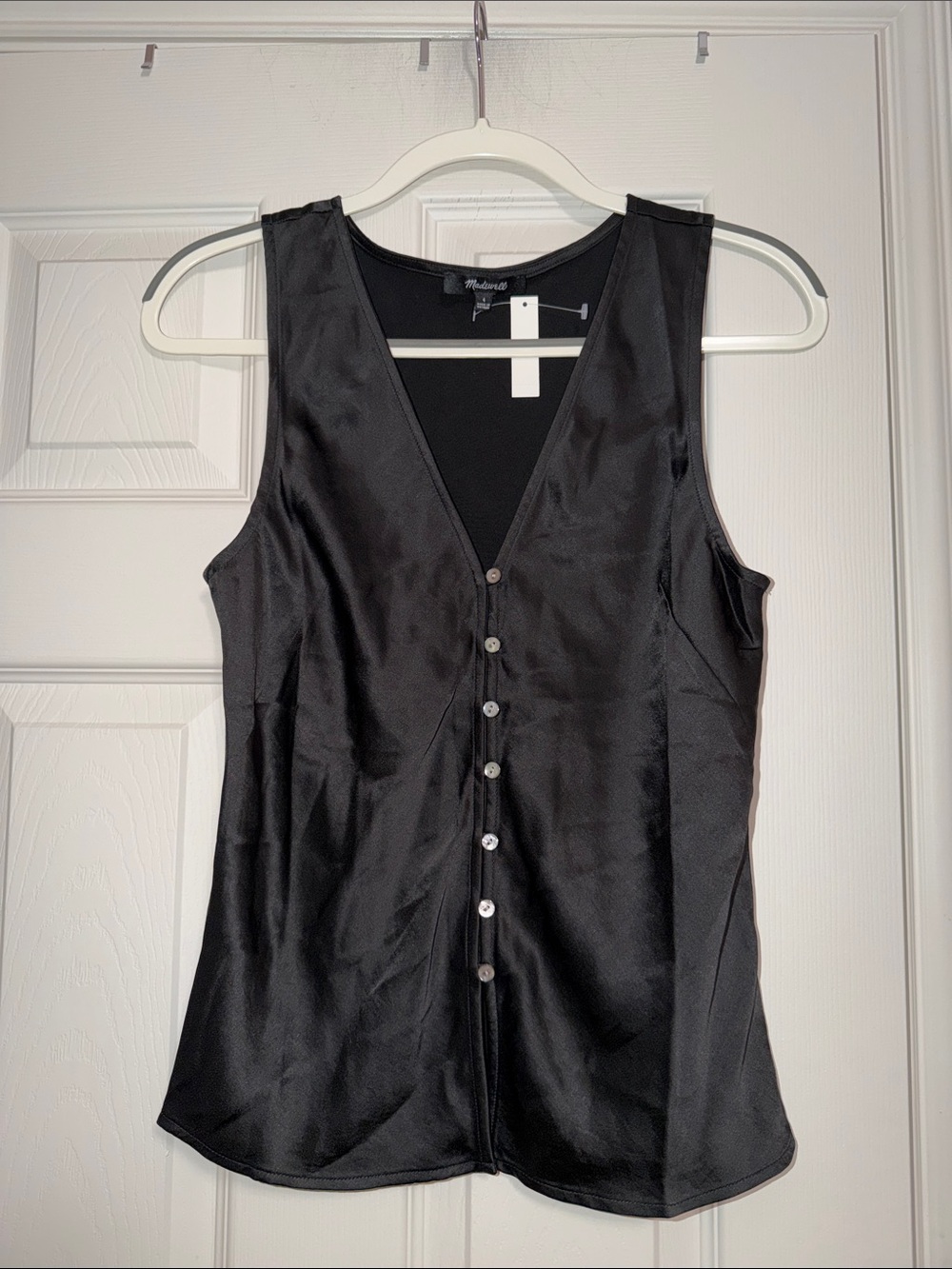 Madewell Satin Cutaway Vest Top